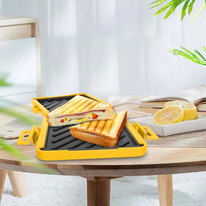Accesorio de cocina para hogar: prensa tostadora de sándwiches para microondas, rápida y antiadherente.