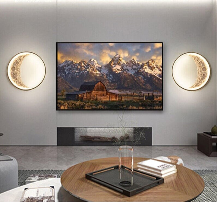 Iluminación interior con lámpara de pared LED de diseño moderno. Crea ambientes con luz regulable y elegante.