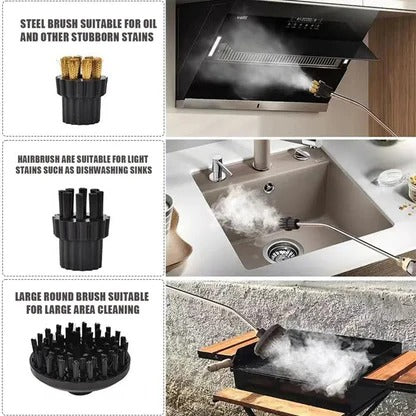 Limpiador a vapor sin químicos para una limpieza profunda, seguro para hogar y automóvil. Portátil y eficaz.