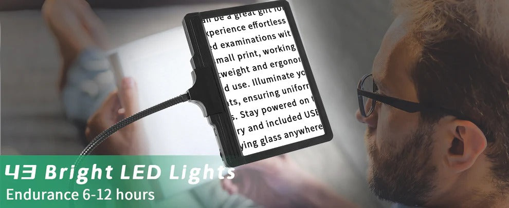 Lámpara de pie LED con lupa para manualidades, costura o modelismo. Aumento y luz precisa para detalles.