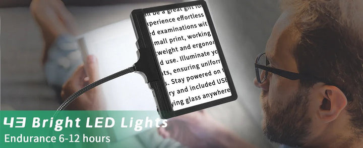 Lámpara de pie LED con lupa para manualidades, costura o modelismo. Aumento y luz precisa para detalles.