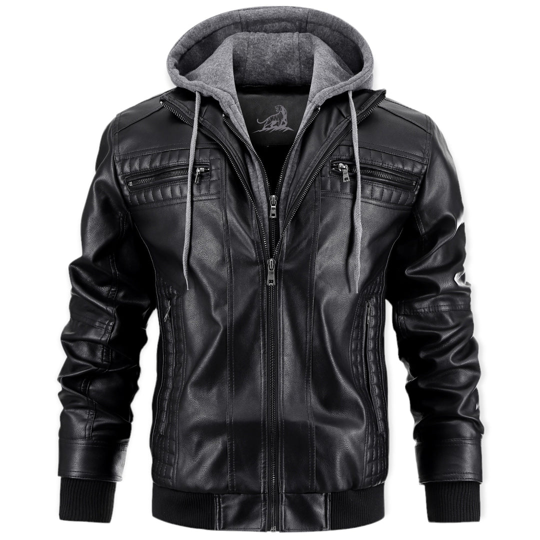 Chaqueta versátil para hombre con capucha, cremallera, ideal para otoño e invierno. Estilo outwear casual.