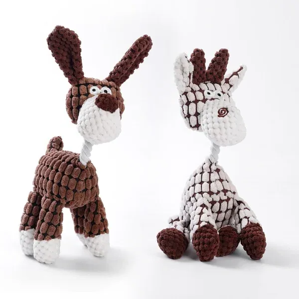 Peluche masticador antiestrés para perros. Ayuda a la salud dental y soporta mordidas fuertes. Lavable.