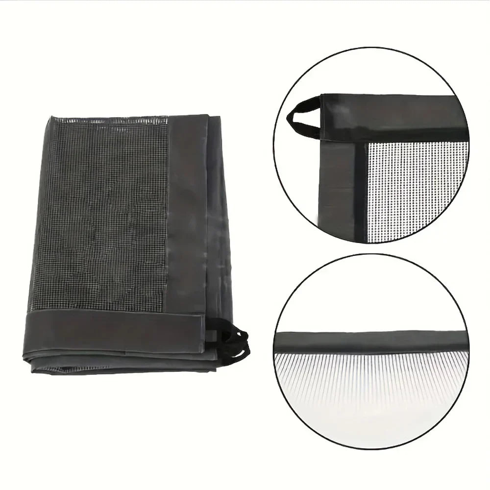 Barrera de malla de seguridad para mascotas, perros y gatos. Fácil de instalar y plegar, ideal para cualquier hogar.