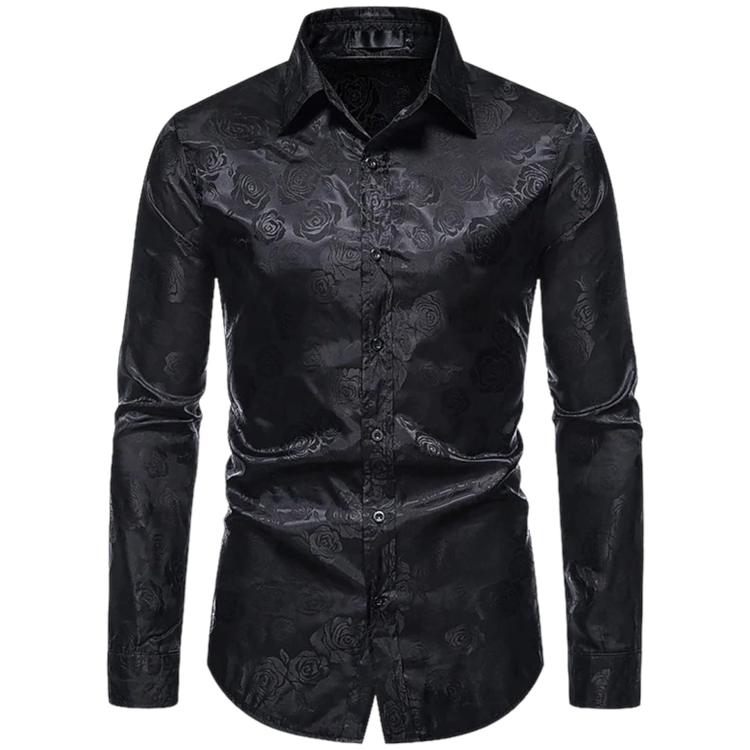 Camisa floral de hombre manga larga. Estilo sofisticado y moderno para primavera/verano.
