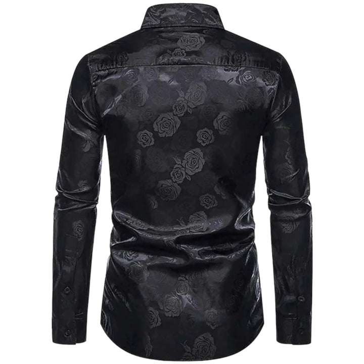 Camisa hombre slim fit con estampado floral. Manga larga y corte moderno. Ropa masculina sofisticada.