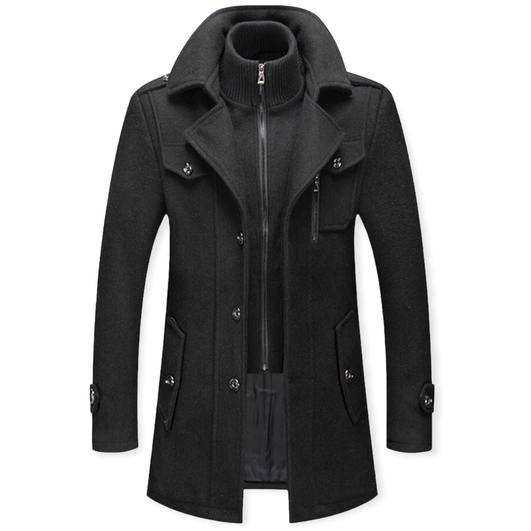 Chaqueta BRUNO para hombre. Ropa de abrigo casual con cuello alto y cremallera. Moda masculina versátil.