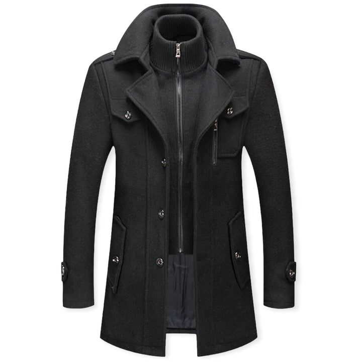 Chaqueta BRUNO para hombre. Ropa de abrigo casual con cuello alto y cremallera. Moda masculina versátil.