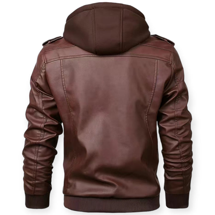 Chaqueta de hombre con capucha, estilo moderno y casual para el frío. Abrigo versátil de ciudad.