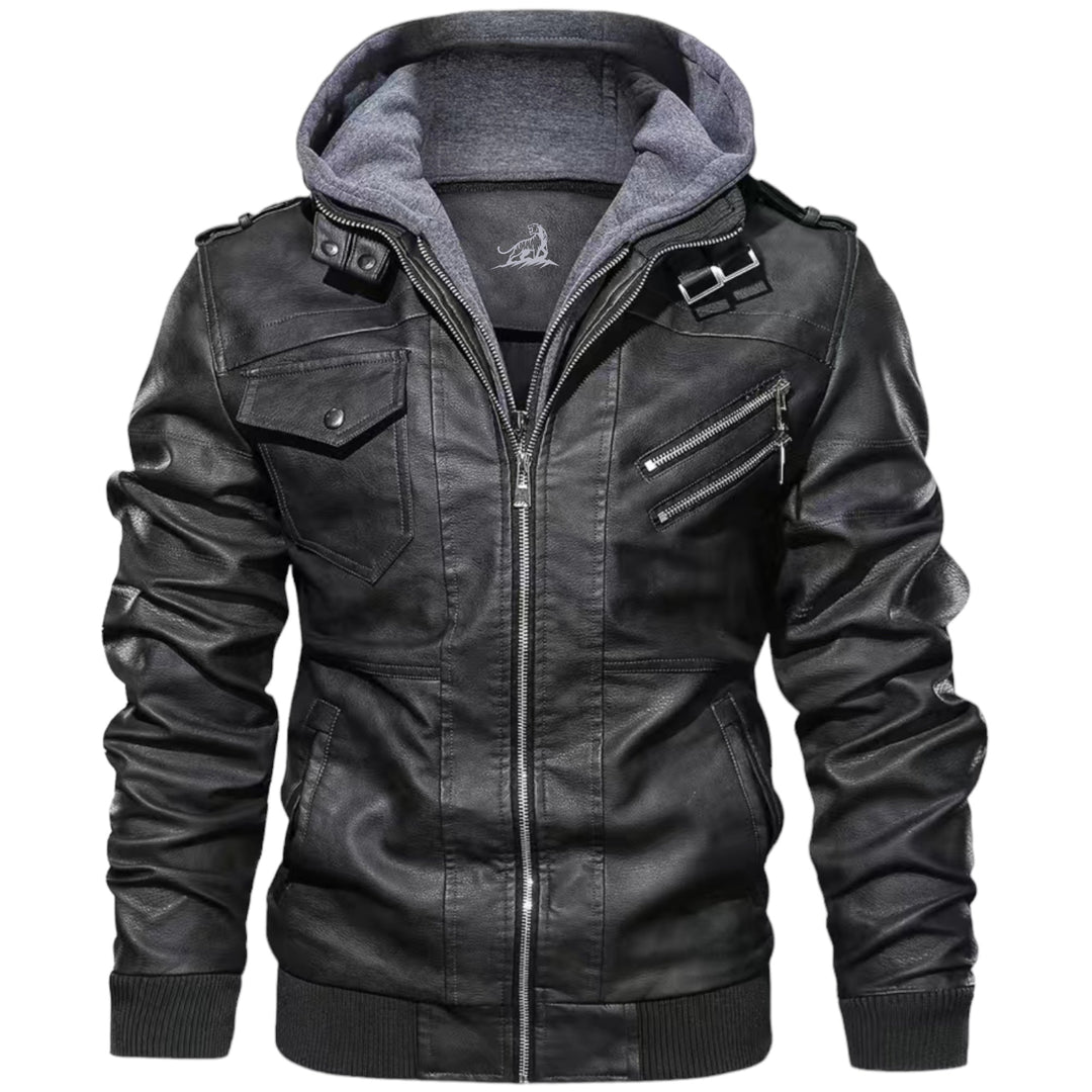 Chaqueta casual de hombre, con capucha, versátil para uso exterior. Estilo urbano y contemporáneo.