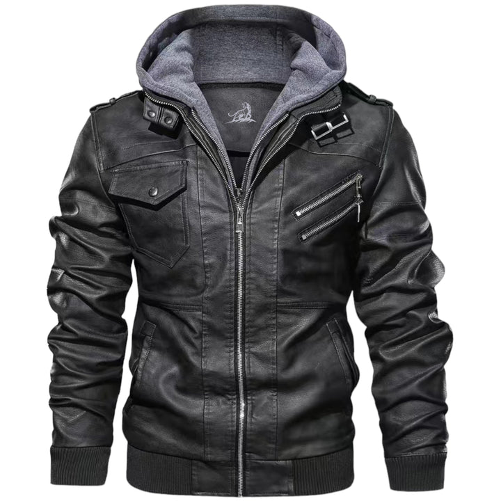 Chaqueta casual de hombre, con capucha, versátil para uso exterior. Estilo urbano y contemporáneo.