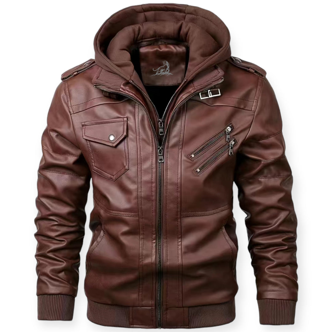 Chaqueta de hombre con cremallera y capucha, estilo urbano, cómoda para el otoño y moda casual.