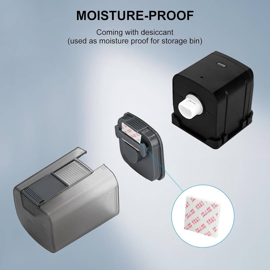 Dispensador automático de comida para peces de acuario, diseño moderno y programador inteligente con WiFi.