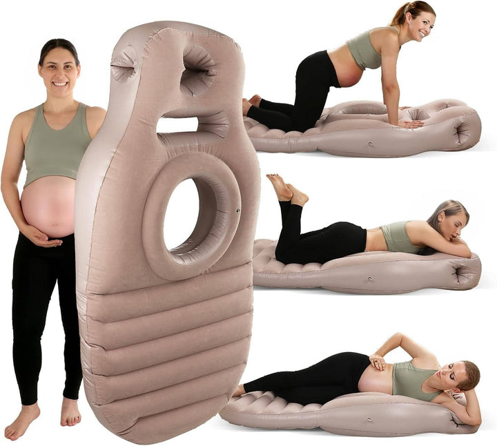 Almohada ortopédica para embarazo, mejora el sueño con soporte firme para abdomen y espalda.