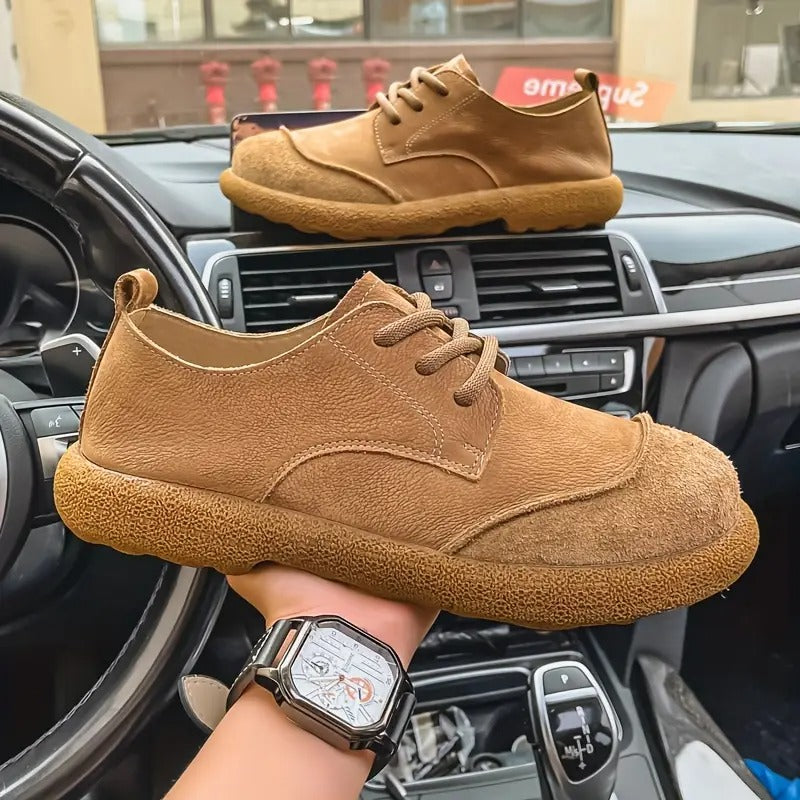 Zapatos para hombre ortopédicos, marrón, diseño elegante y ajuste cómodo para uso diario.