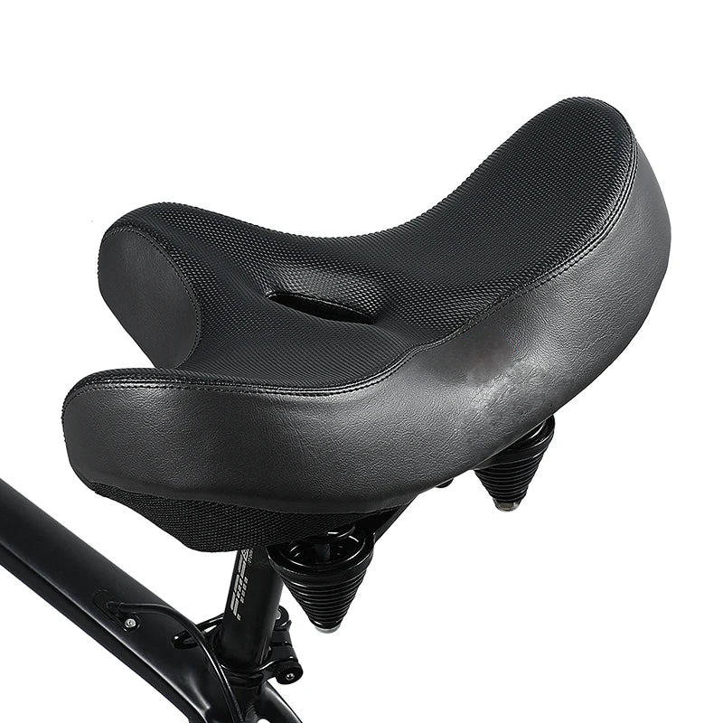 Sillín de bici para hombres y mujeres, diseñado para comodidad superior en viajes de ciclismo.