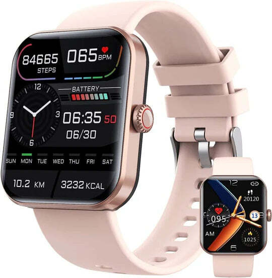 Smartwatch con monitor de glucosa no invasivo, ideal para salud y fitness. Tecnología sin agujas para tu día.