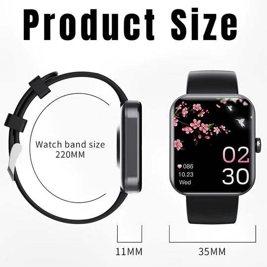 Reloj inteligente para monitoreo de glucosa sin pinchazos. Seguimiento de salud, fitness y ritmo cardíaco.
