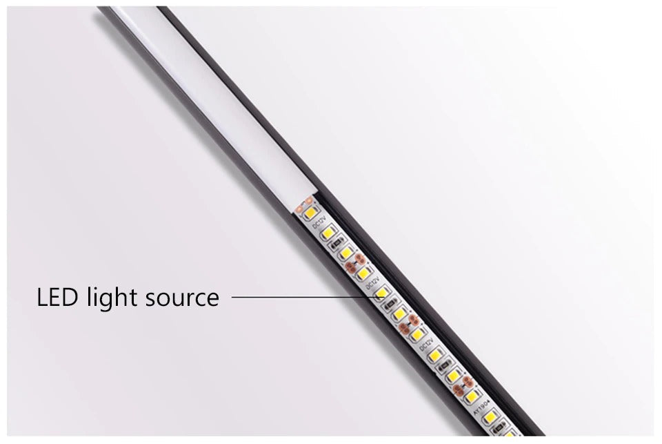 Elegante lámpara de pie LED minimalista de tubo delgado, fabricada en aluminio para un toque moderno en tu hogar.
