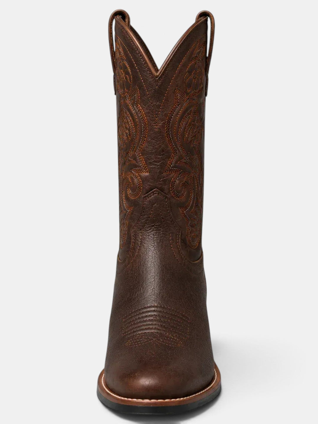 Botas cowboy de mujer color marrón, diseño bordado, ideales para un estilo casual o elegante en otoño.