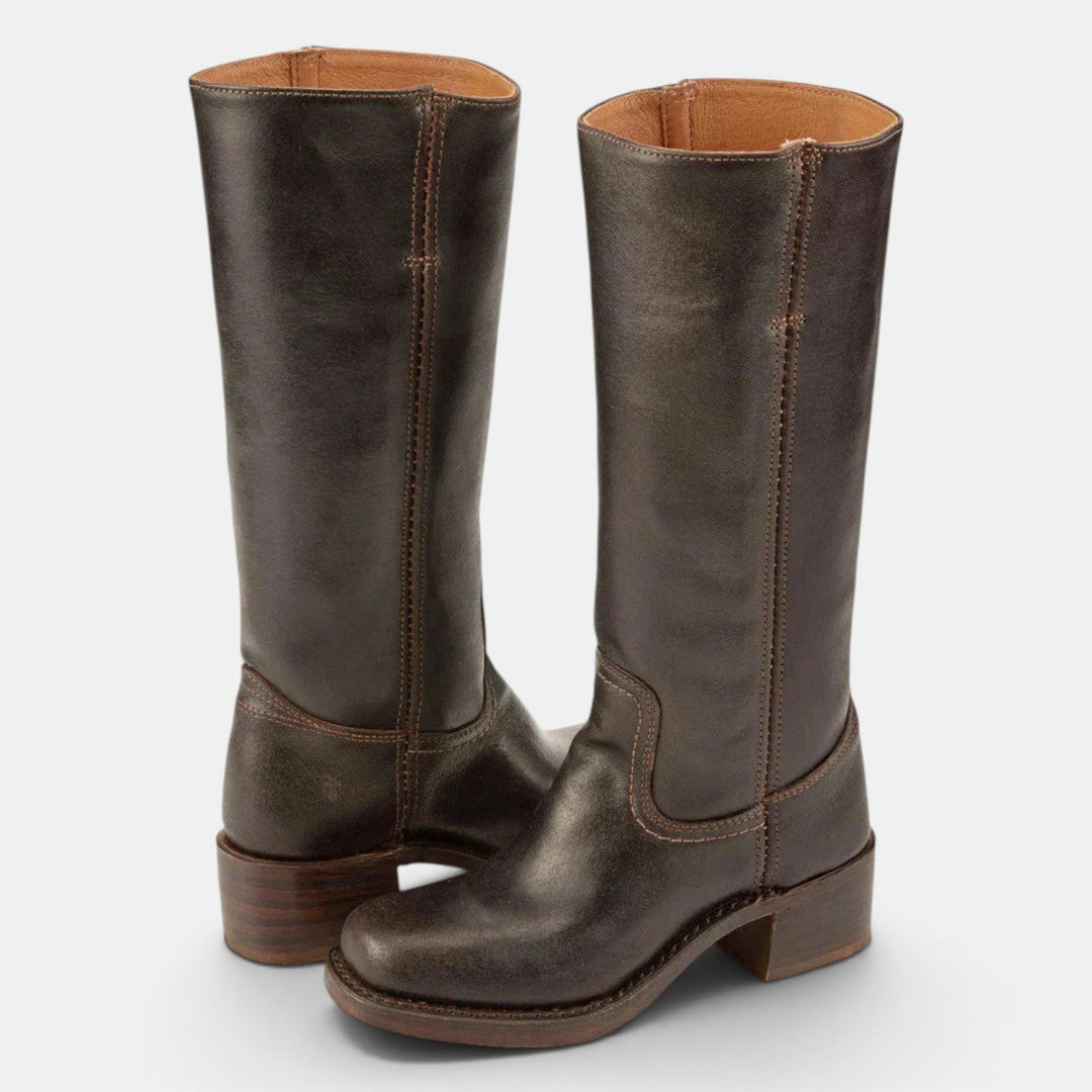 Calzado de mujer: botines con tacón ancho, confortables y con diseño de media caña. Moda otoño.