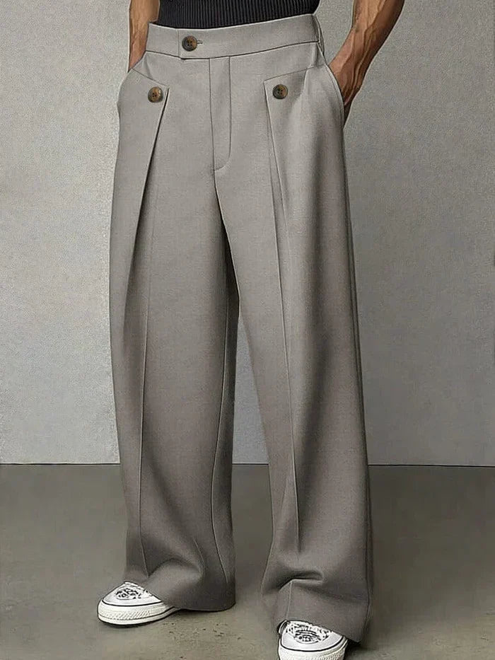Pantalones casuales Daniel para hombre, corte de pierna ancha, perfectos para un estilo diario cómodo y moderno.
