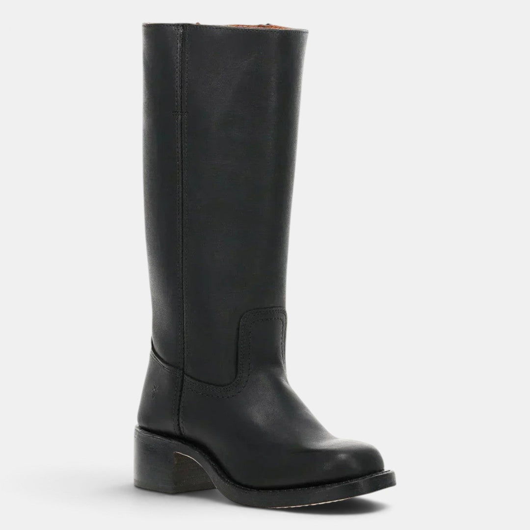 Botines de media caña para mujer. Tacón ancho para un paso firme y cómodo. Calzado elegante.