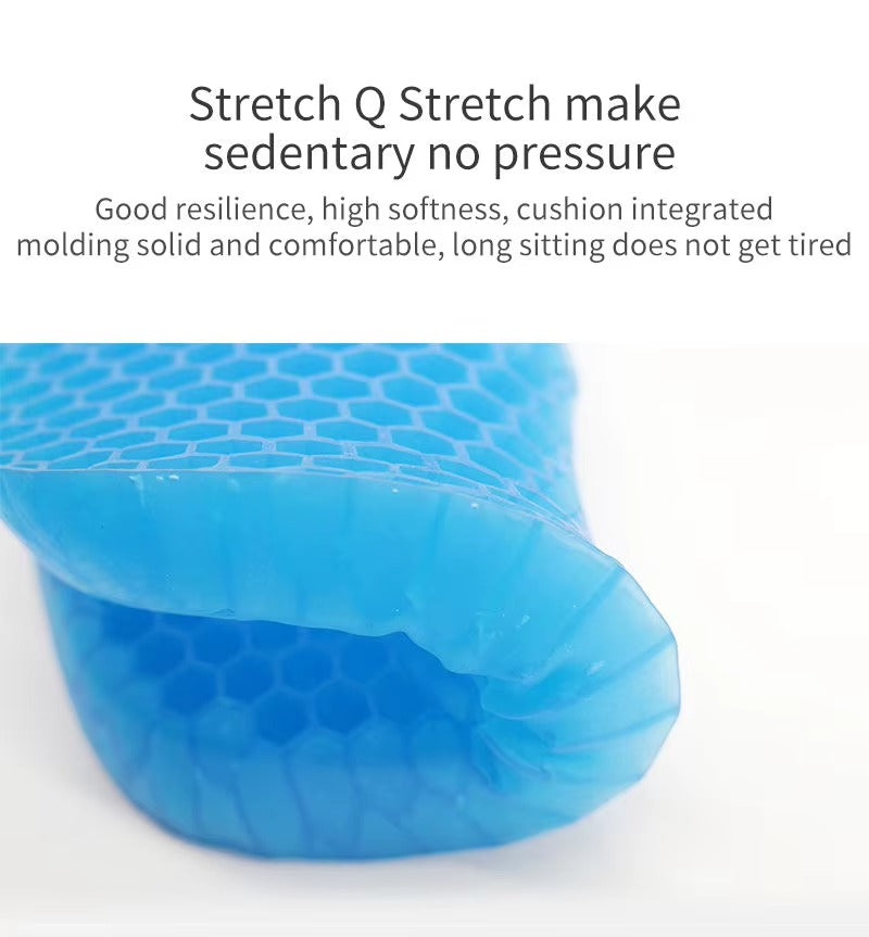 Cojín de gel portátil para soporte lumbar y alivio de coccix. Ideal para oficina, coche, viajes y uso en casa.