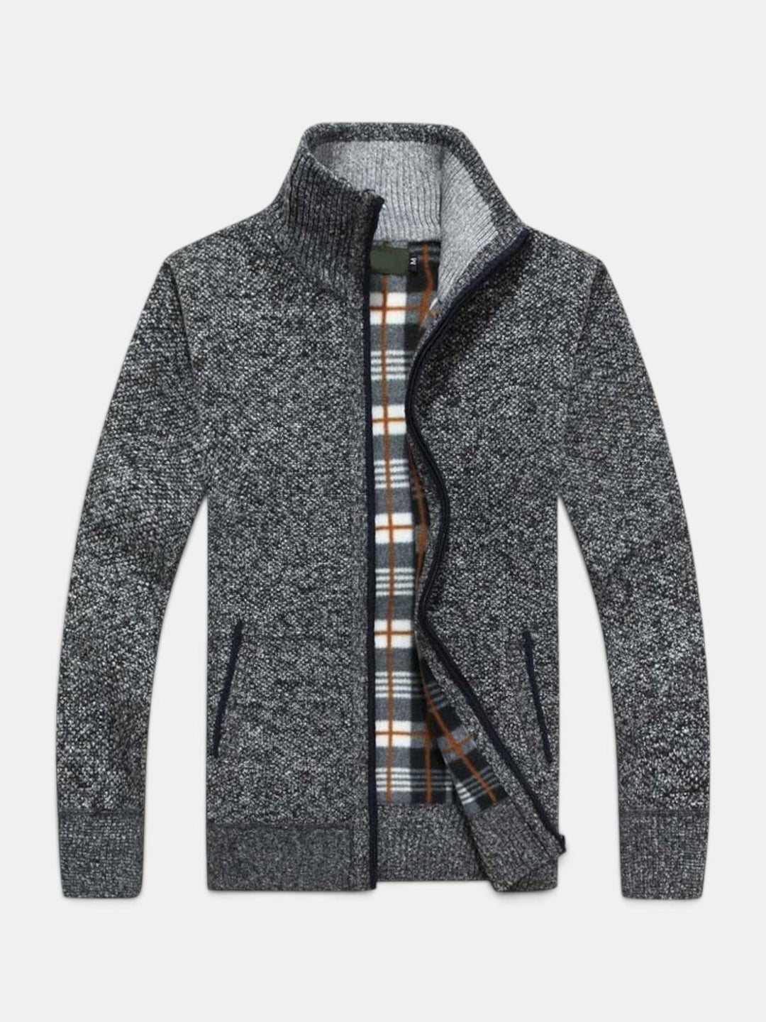 Abrigo de punto cálido, suéter de hombre afelpado. Esencial para el invierno.