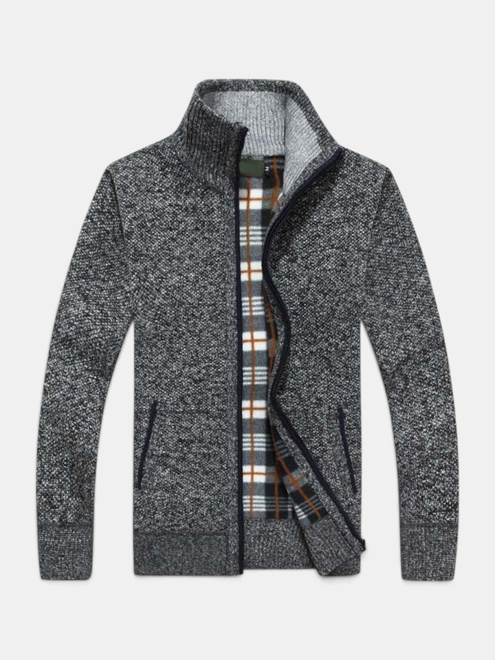 Abrigo de punto cálido, suéter de hombre afelpado. Esencial para el invierno.