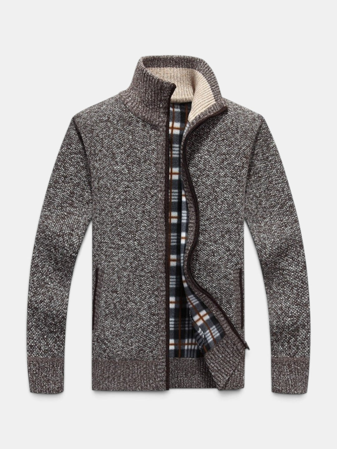 Suéter casual de hombre, punto afelpado. Confort y estilo para el invierno.