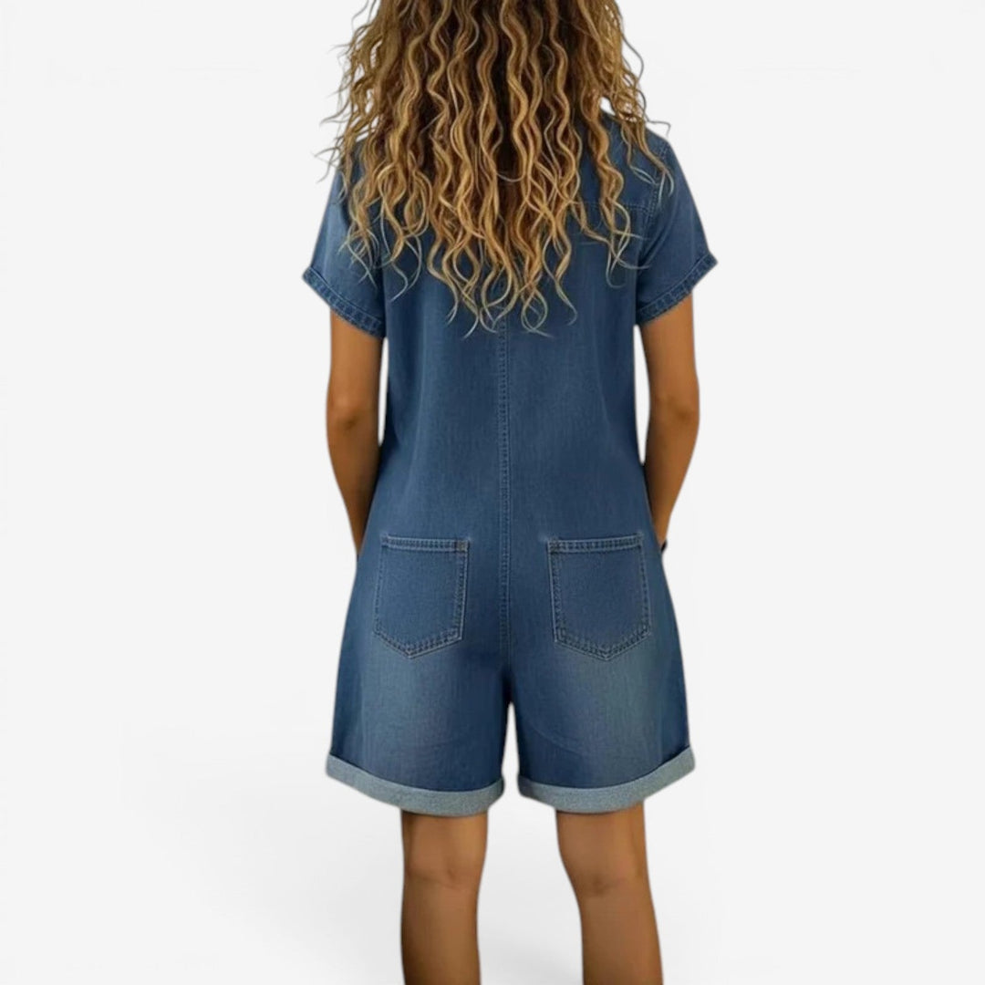 Mono corto casual de verano para mujer. Versátil, fresco y muy cómodo. Perfecto para playa o salidas diarias.