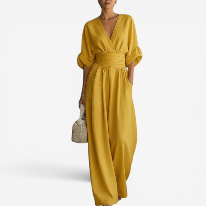 Mono de punto de verano para mujer, estilo elegante y cómodo. Jumpsuit femenino con cuello redondo, ideal para casual.