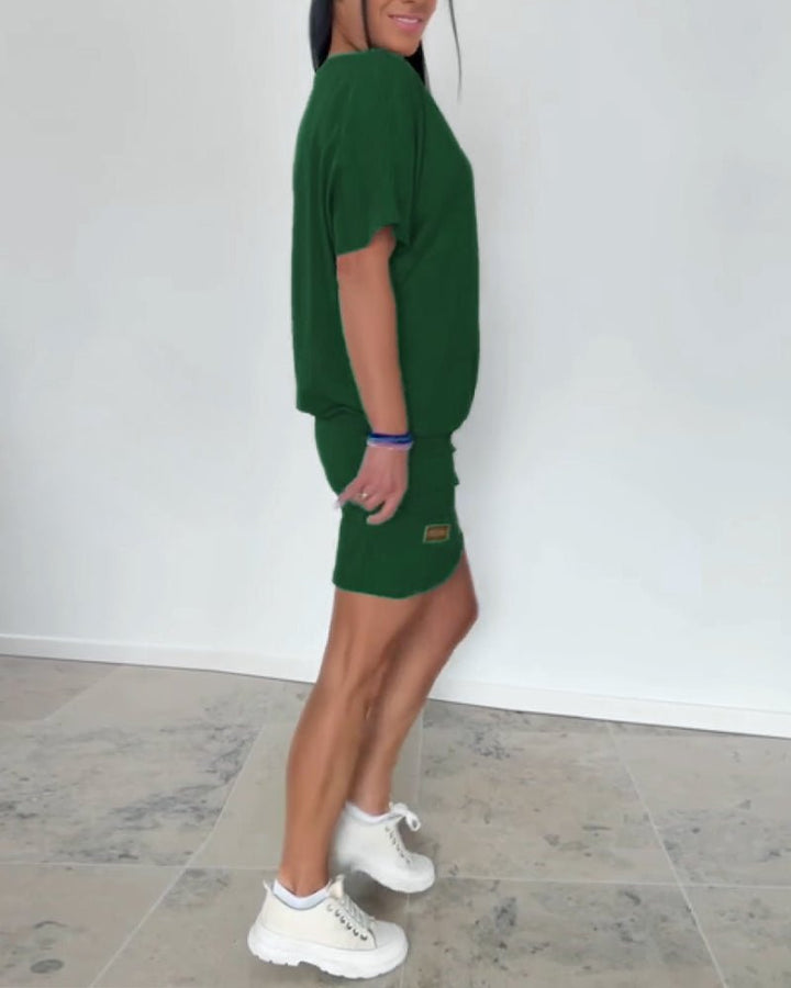 Vestido corto de verano para mujer, elástico, fresco y cómodo, ideal para días soleados.