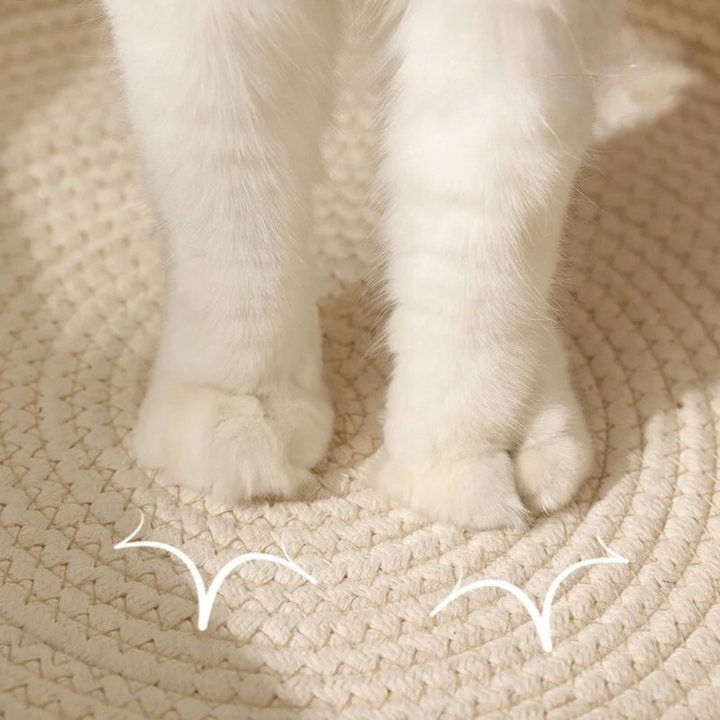 Refugio para gatos hecho a mano, cama de cuerda de algodón que brinda confort y un toque elegante.