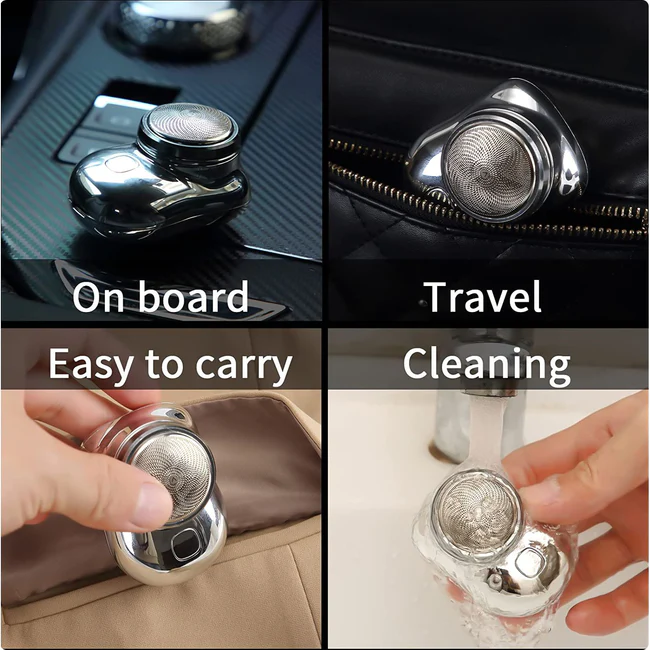 Afeitadora eléctrica recargable e impermeable para hombres. Afeitado rápido y cómodo en seco o mojado.