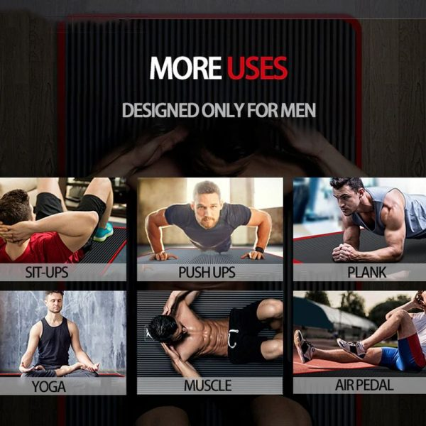 Hombre entrenando en esterilla de fitness antideslizante, ideal para yoga y ejercicios de alta intensidad en casa.