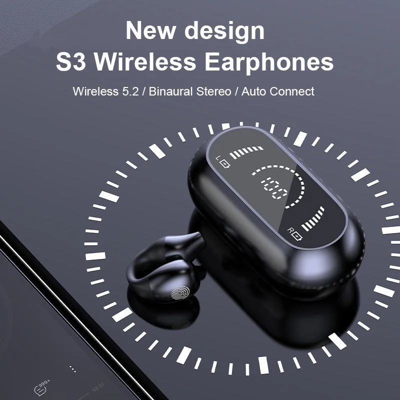 Auriculares inalámbricos de conducción ósea, versátiles para deporte, oficina y tu vida diaria.