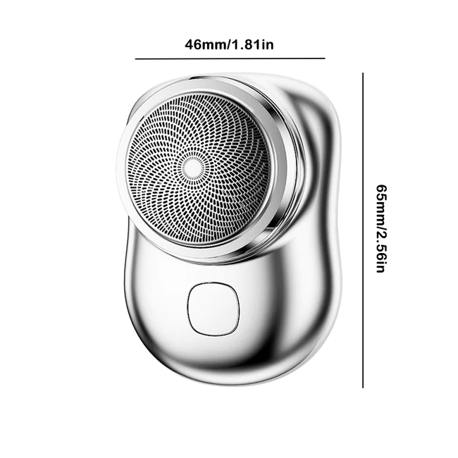 Afeitadora eléctrica de bolsillo de alta calidad para hombres. Recargable, duradera e impermeable para un afeitado rápido.