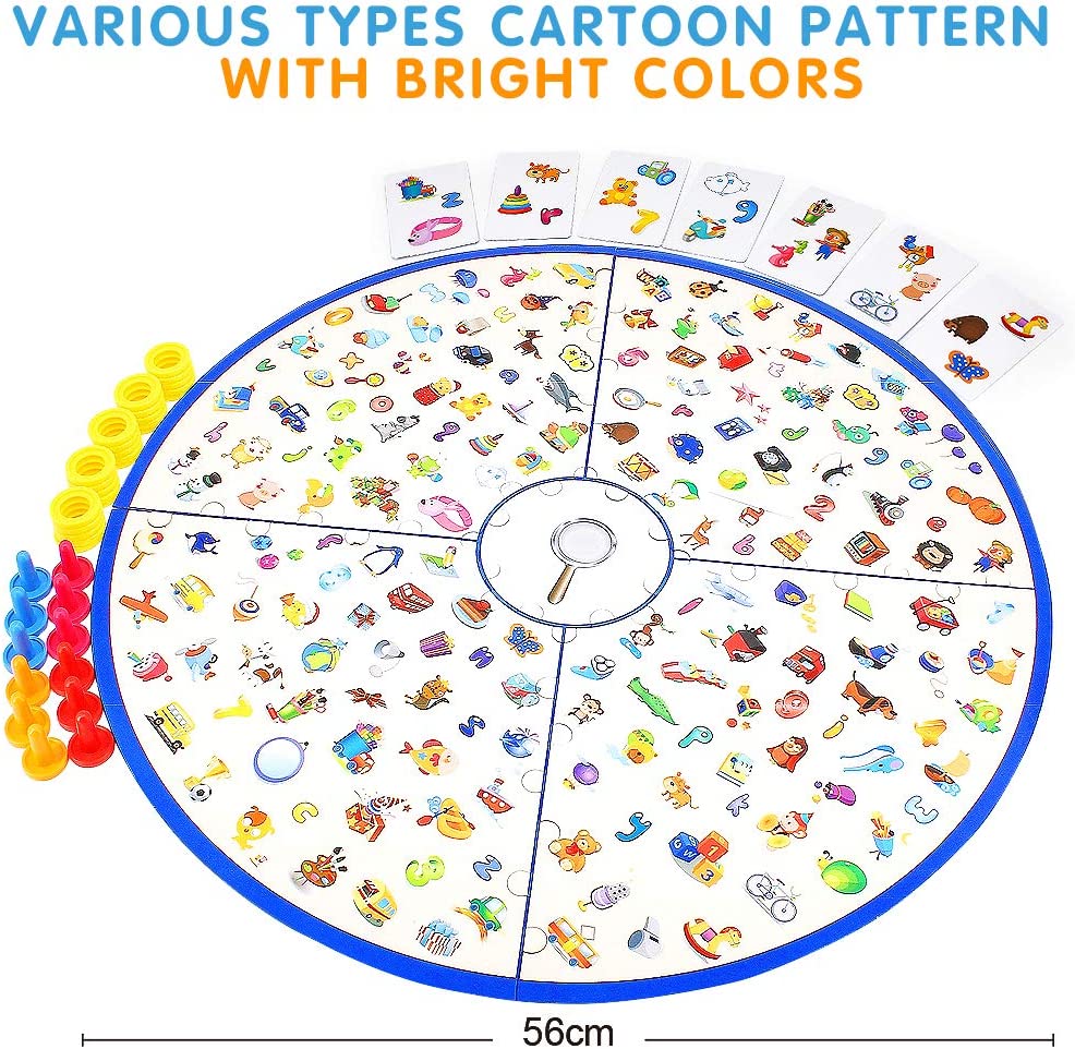 Juego de mesa educativo e interactivo para niños y familia, desarrolla observación y pensamiento crítico.