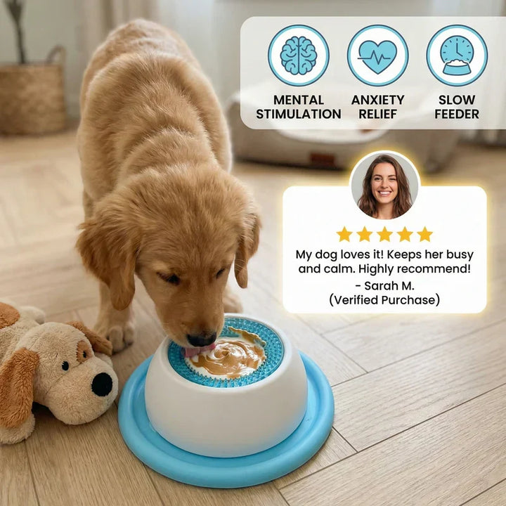 Juguete de enriquecimiento mental para perros y gatos. Tapete de lamido antiestrés para estimulación saludable.