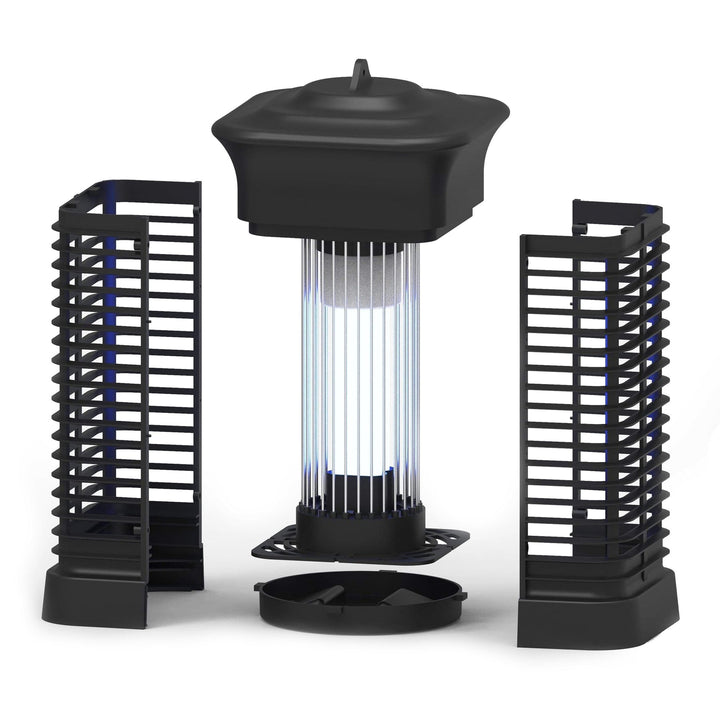 Lámpara eléctrica portátil mata mosquitos. Ideal para balcones, camping y áreas de exterior sin bichos.