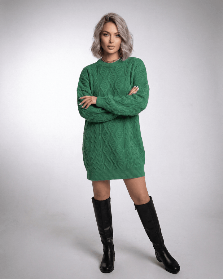 Elegante vestido mini Ivy para mujer, verde esmeralda, diseño suelto y muy cómodo.