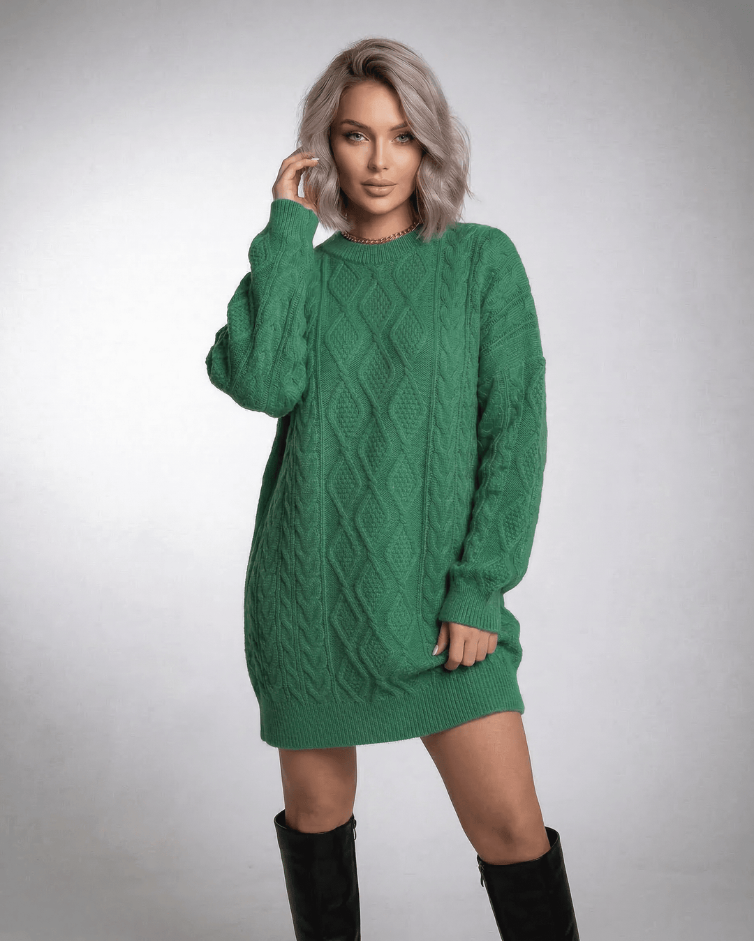 Vestido casual verde esmeralda Ivy, mini y cómodo para mujer, perfecto para el día a día.