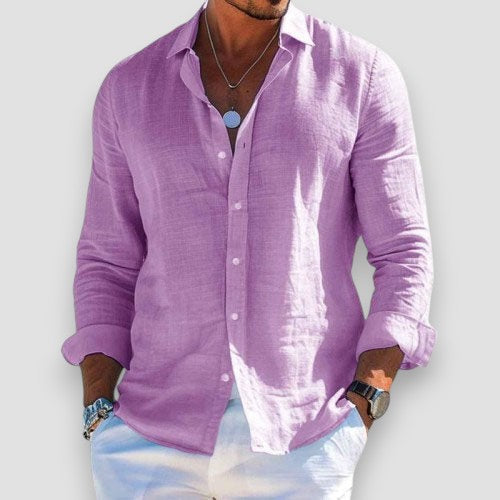 Camisa casual holgada para hombre, perfecta para el verano, ligera y de moda.