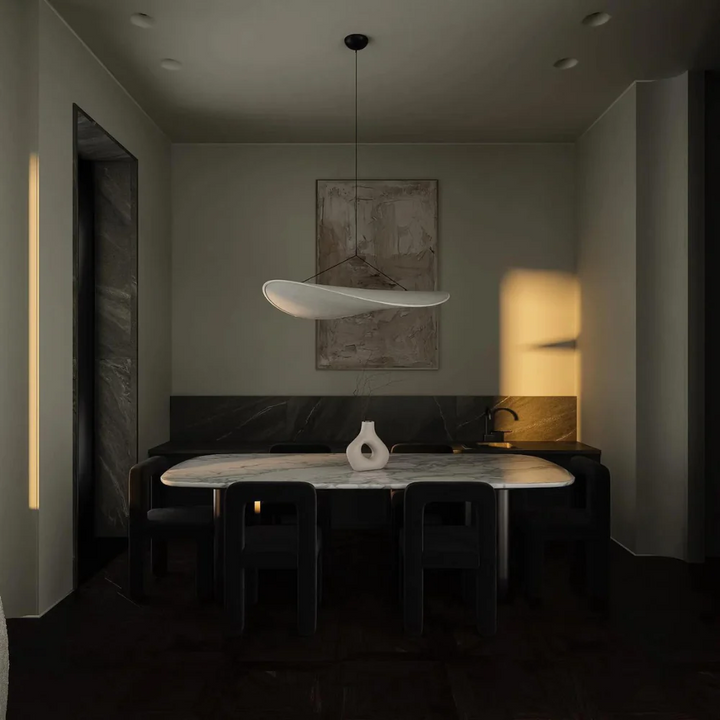 Seda japonesa en iluminación: Elegante chandelier hecho a mano, diseño moderno para cualquier espacio.