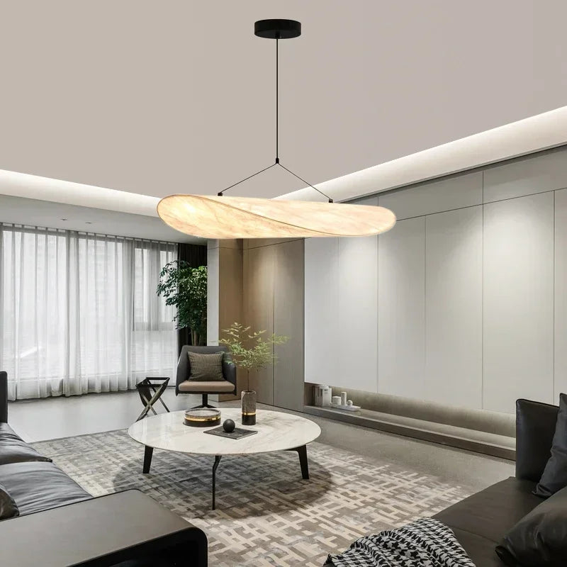 Chandelier moderno: Lámpara de techo de seda japonesa, hecho a mano, luz natural, estilo único.
