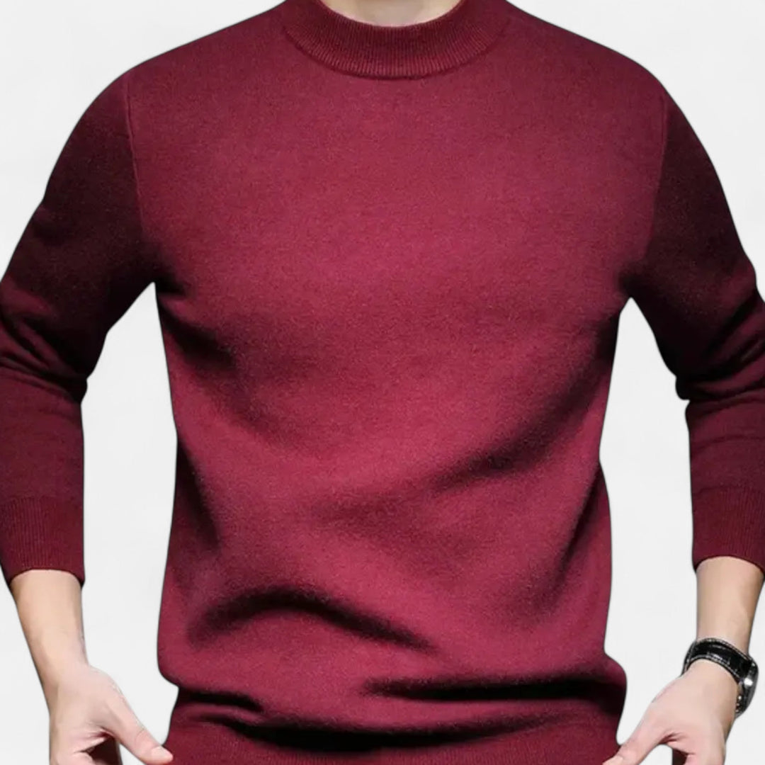 Suéter de punto cuello redondo para hombre, estilo atemporal, ideal para otoño e invierno.