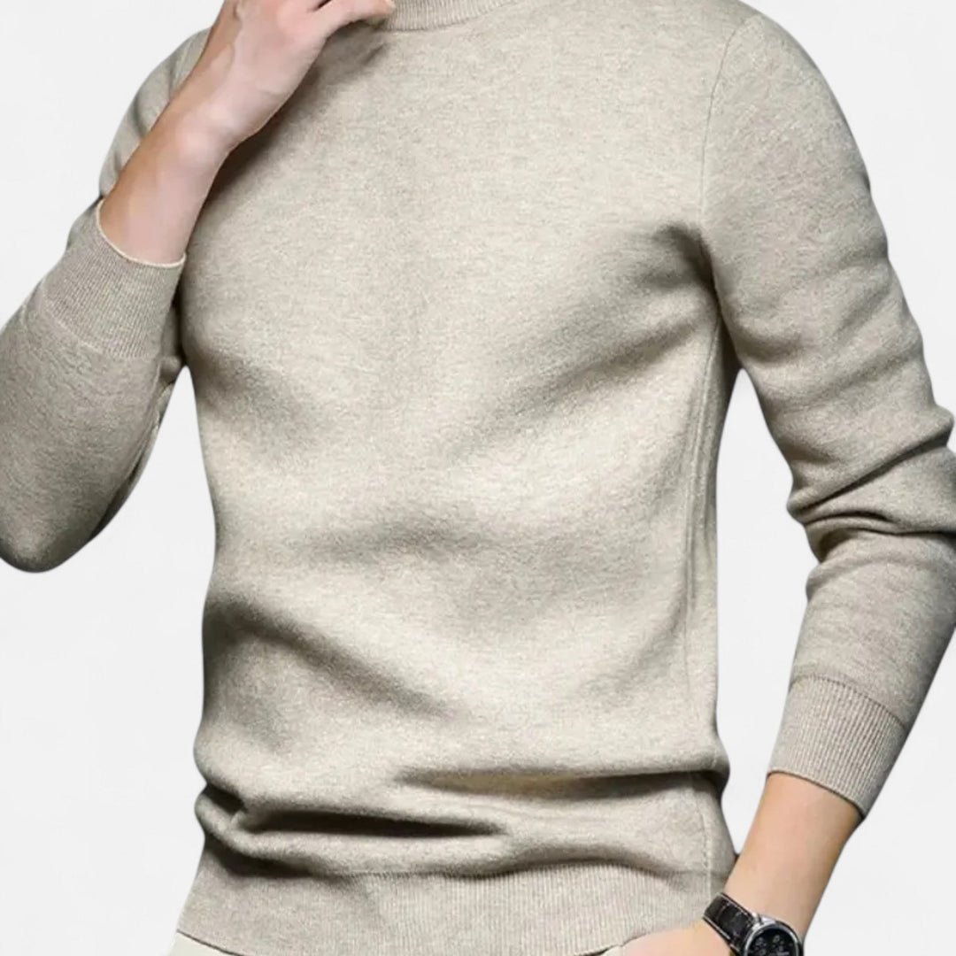 Ropa masculina: suéter de punto casual y elegante, perfecto para el invierno.