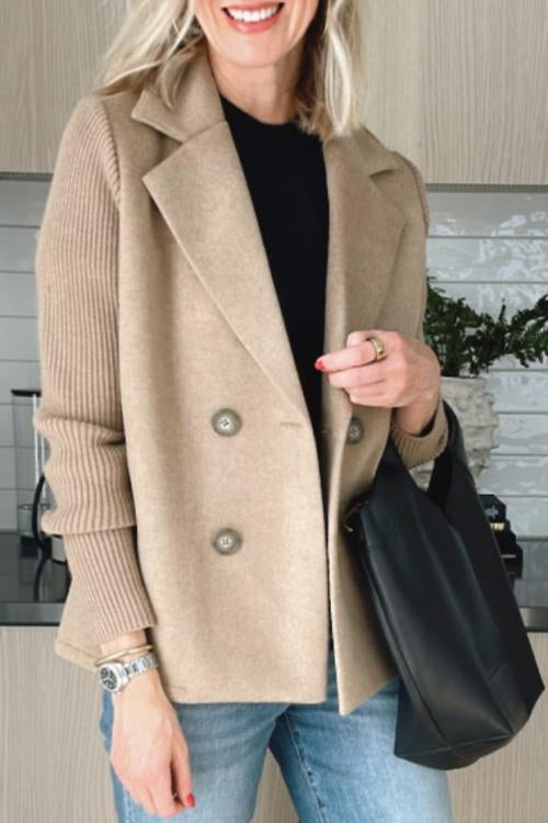 Chaqueta de mujer, vista trasera. Estilo casual elegante, ideal para otoño y moda.